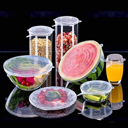 6 Pcs Silicone Fresh Keeping Cover